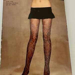 Floral Patterned Sheer Tights